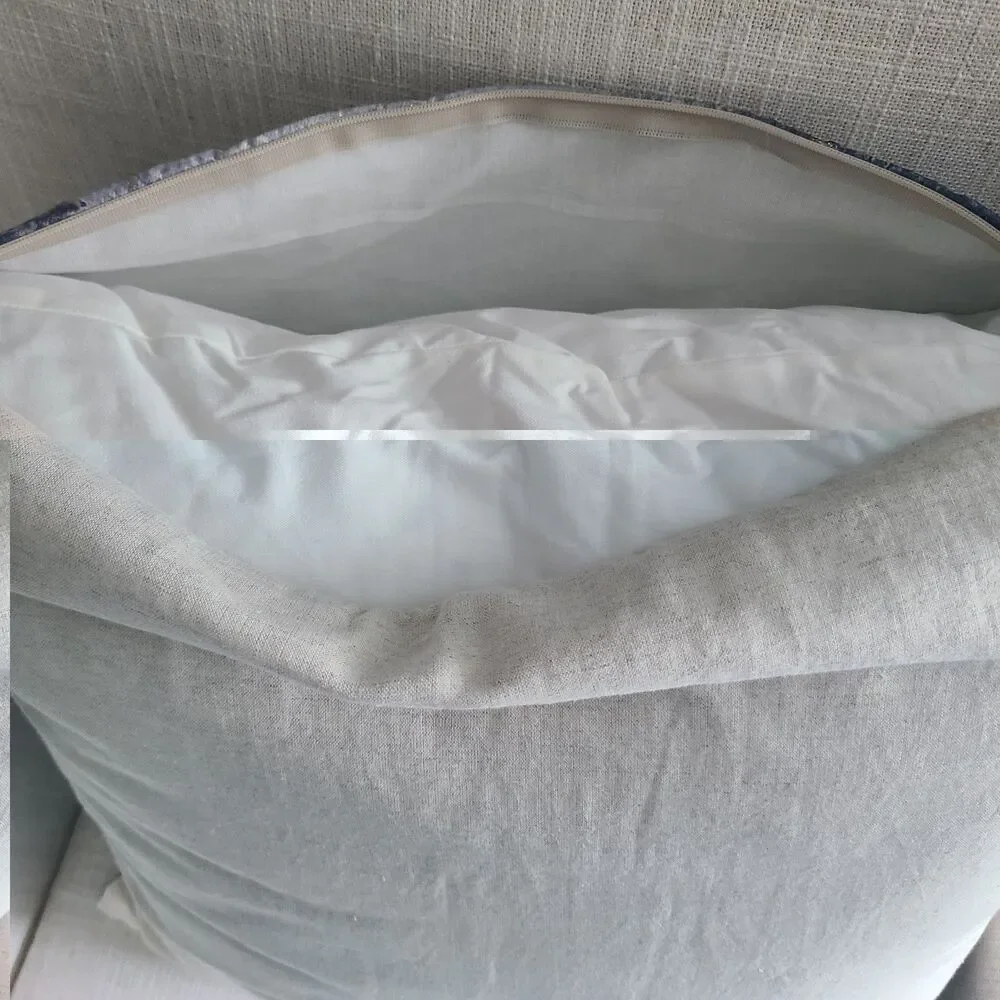 West Elm Abstract Haze blue silver 20x20 cover Throw Pillow NEW